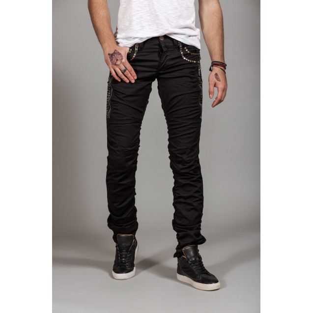 Blugi negri elastici Kingz Jeans 1036-02
