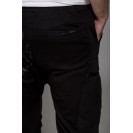 Pantaloni de trening negri cu turul lasat Kingz Jeans 1503-2